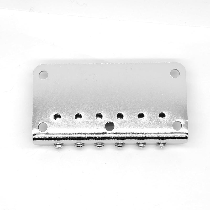 harpfeas 78mm Fixed Hardtail Bridge for 6 String Fender Strat Tele Electric Guitar (Chrome) - Image 4